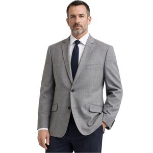 Haggar 1926 Originals, Men’s Gray blazer with dark gray and mustard, Size 46R